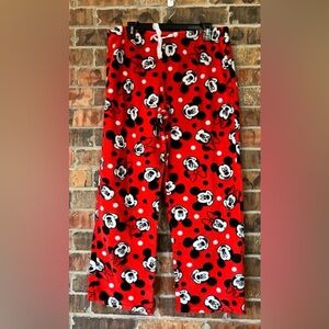 Disney Red and Black Mickey Mouse Pajama Pants